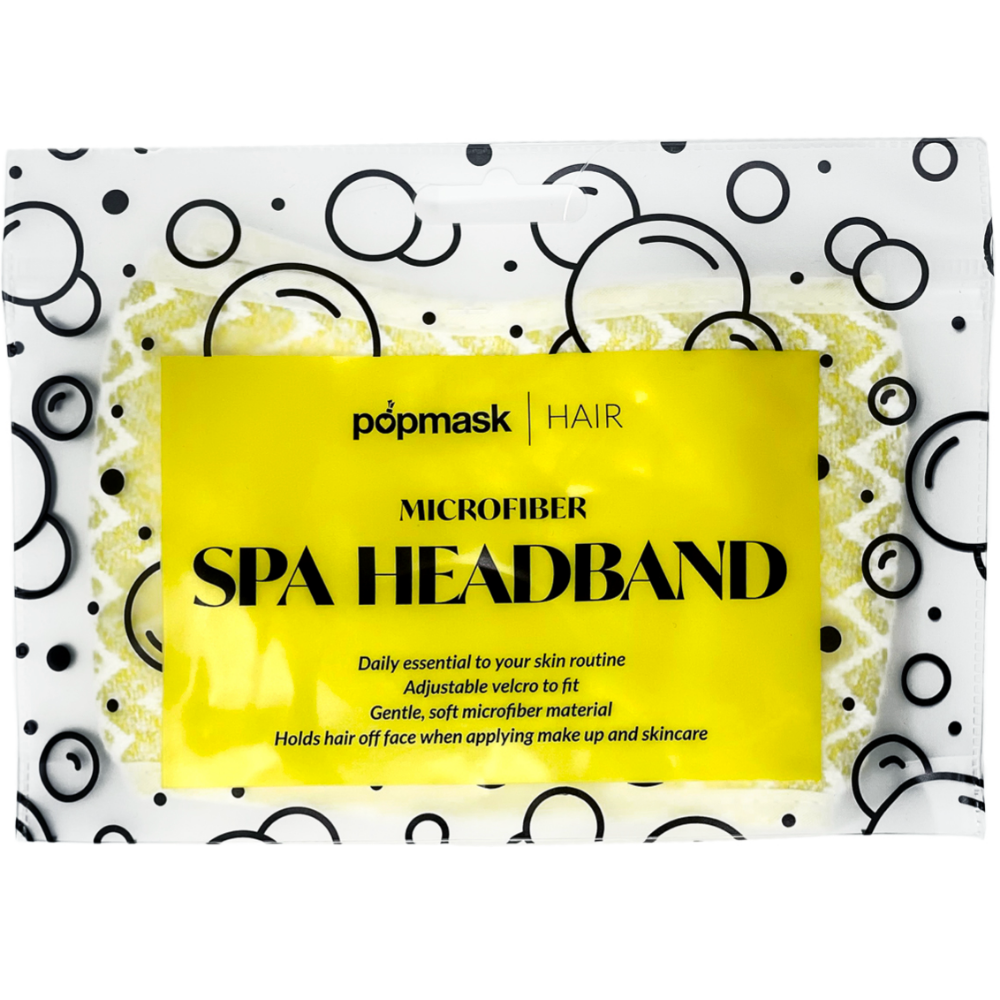 Popmask Microfiber Ultra Absorb Spa Headband Yellow