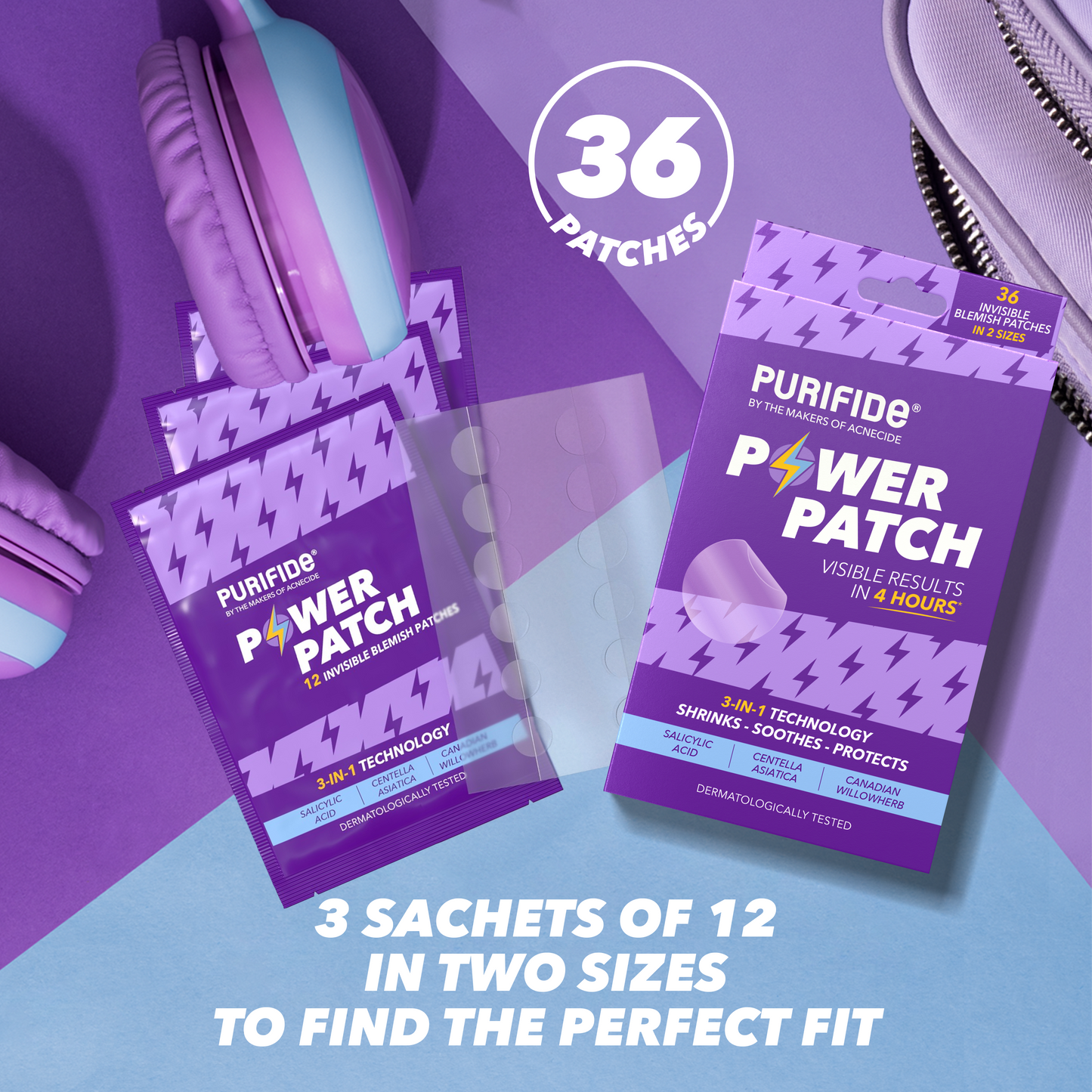 Acnecide + Purifide Purifide Salicylic Acid Power Patch Pack of 36