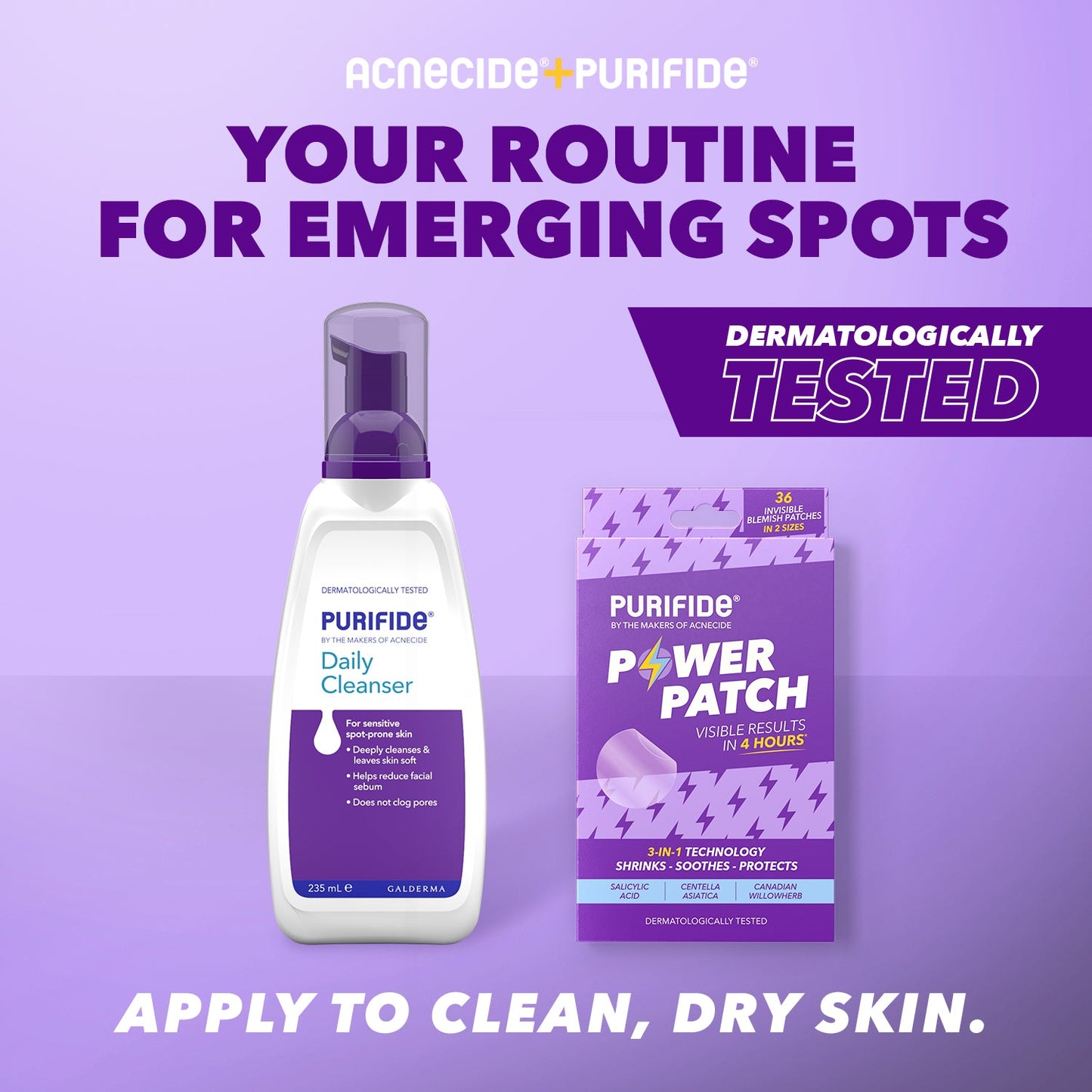 Acnecide + Purifide Purifide Salicylic Acid Power Patch Pack of 36