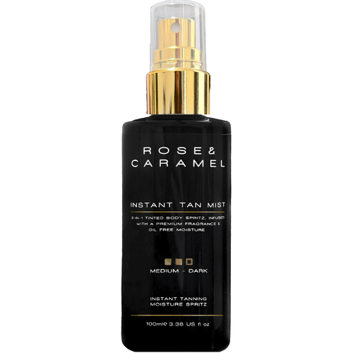 Rose & Caramel 3-In-1 Instant Tanning Medium-Dark Tinted Body Mist 100ml
