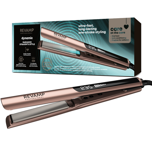Revamp Dynamic Radiance Straight & Style Ceramic Ionic Hair Straightener Gold