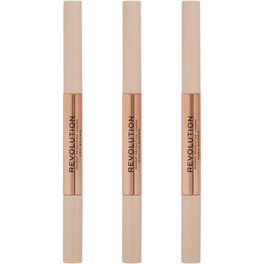 Makeup Revolution Fluffy Brow 2-In-1 Blade Pencil & Clear Brow Gel Duo