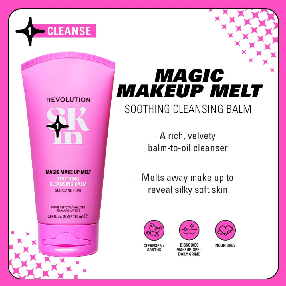 Revolution Skincare Magic Make Up Melt Soothing Cleanser Balm 150ml