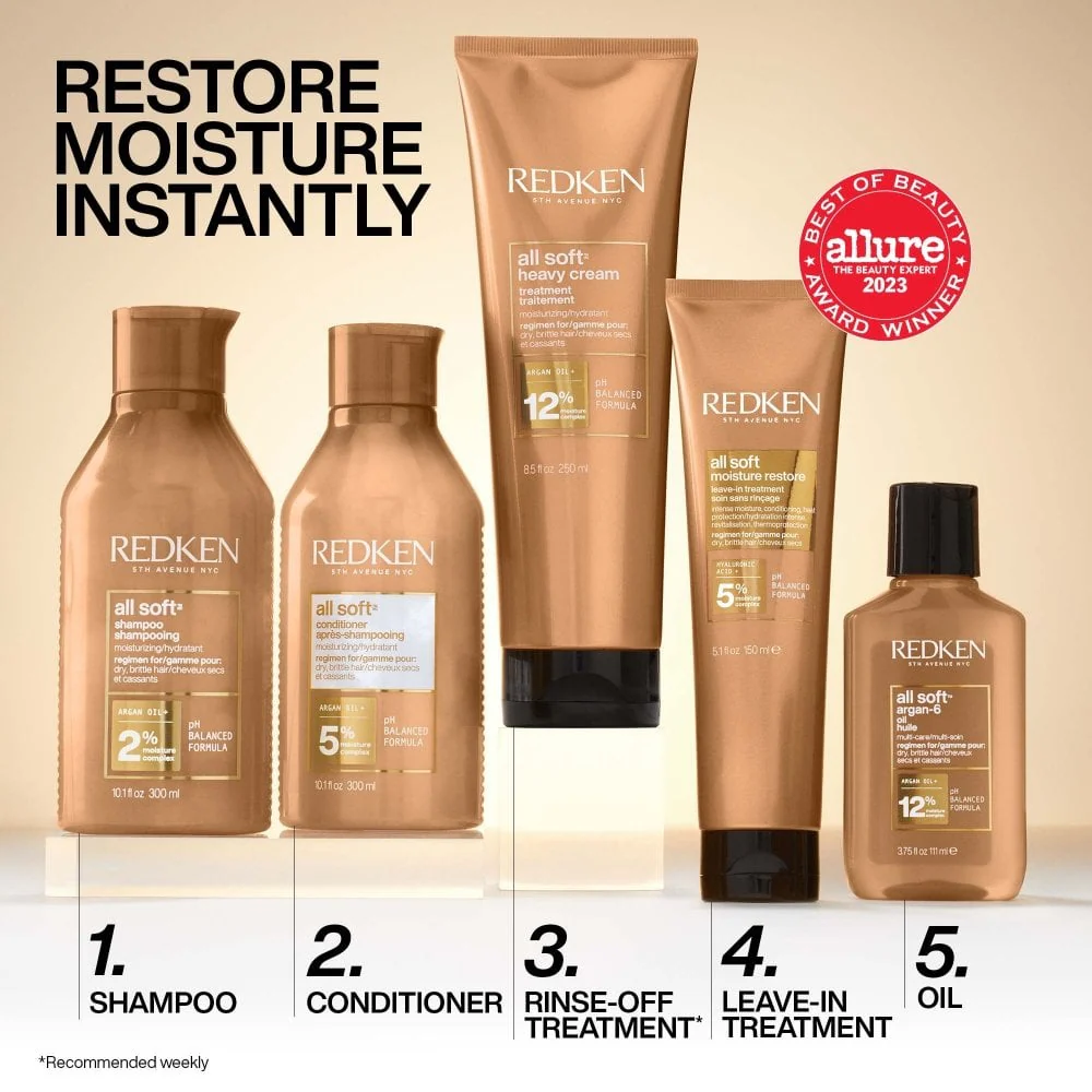 Redken All Soft Moisturising Shampoo & Conditioner Twin 2 x 500ml