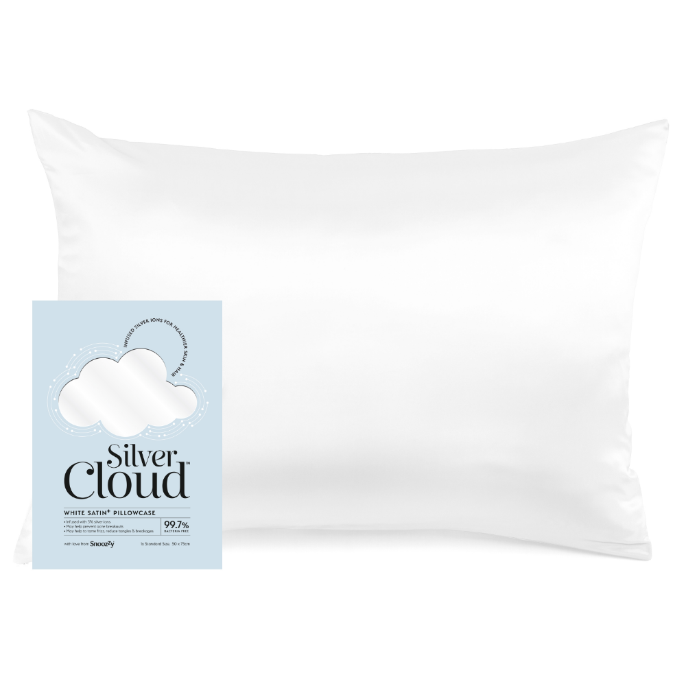 Silver Cloud Satin Pillowcase White