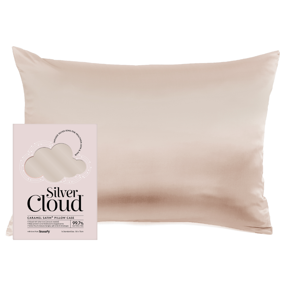 Silver Cloud Satin Pillowcase Caramel