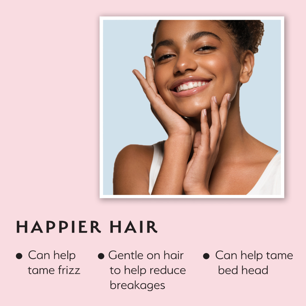 Silver Cloud Satin Pillowcase Heart Print