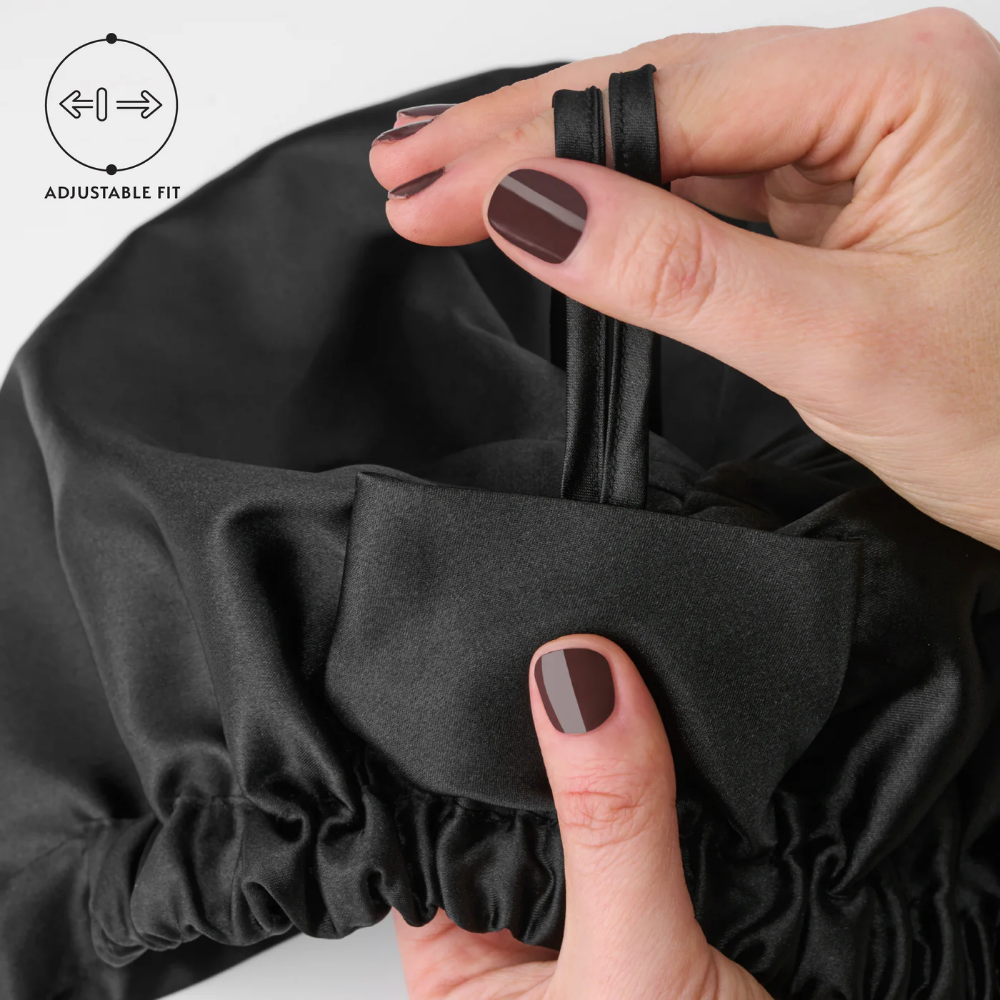 Silver Cloud Hair Wrap Black