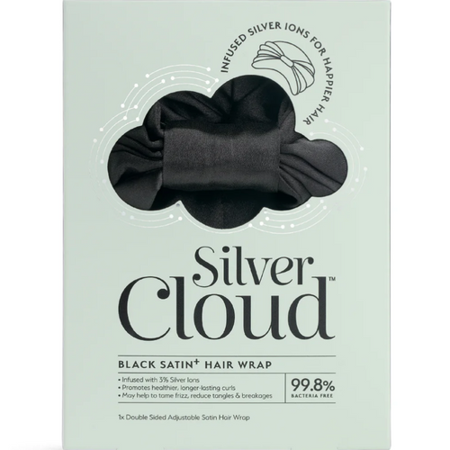 Silver Cloud Hair Wrap Black
