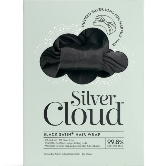 Silver Cloud Hair Wrap Black