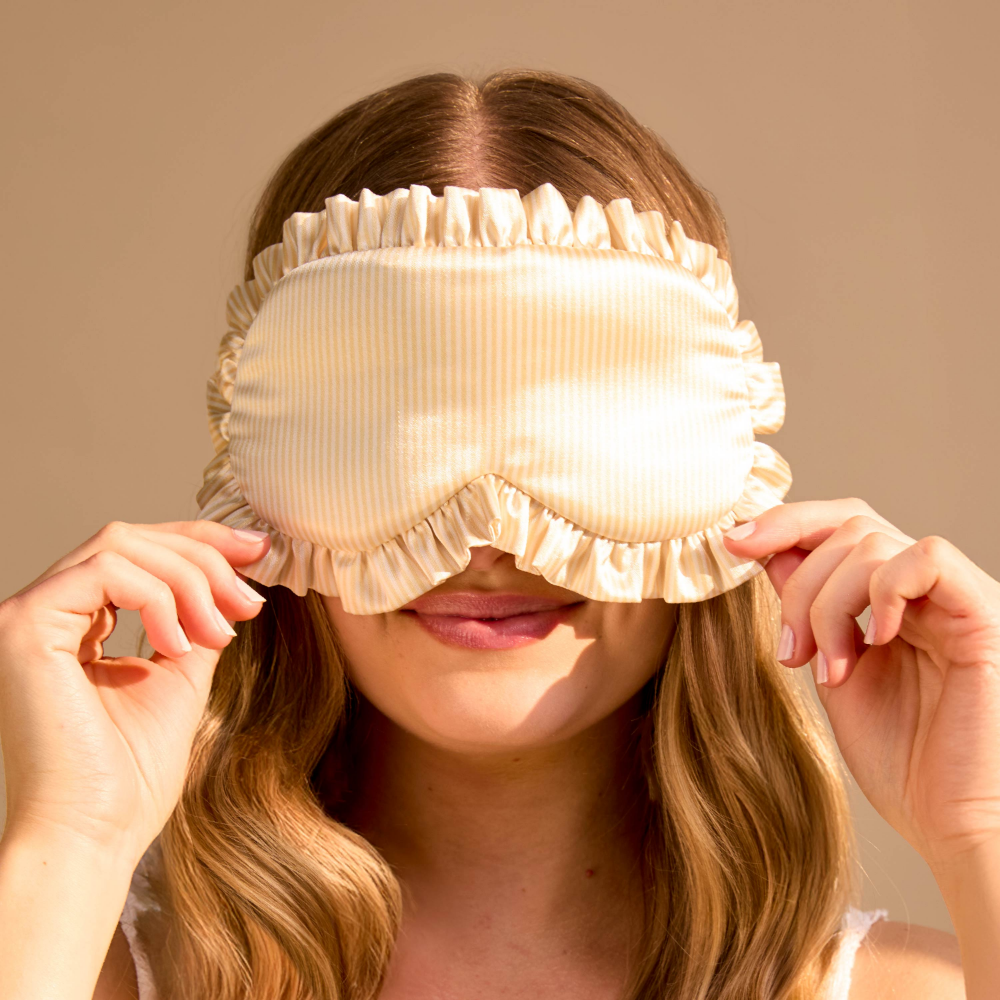 Silver Cloud Satin Sleep Eye Mask Buttercup