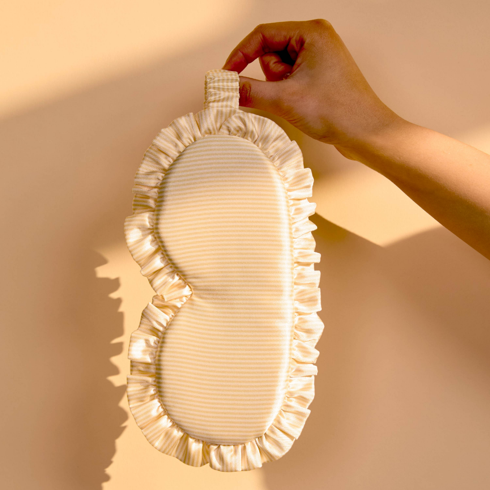 Silver Cloud Satin Sleep Eye Mask Buttercup