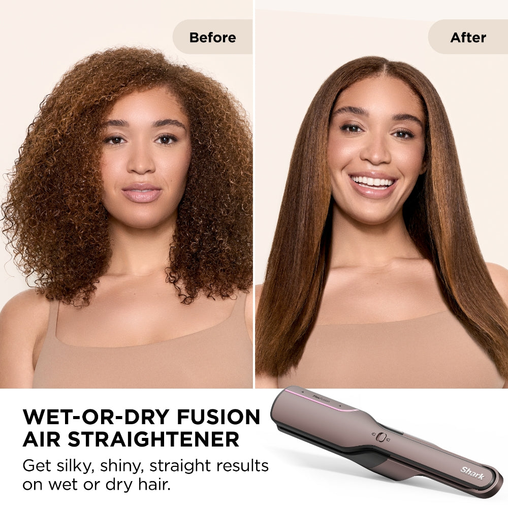 Shark Beauty FlexFusion Straight 5-In-1 Air Styler, Dryer & Ceramic Straightener with Storage Case Cosmic Blush