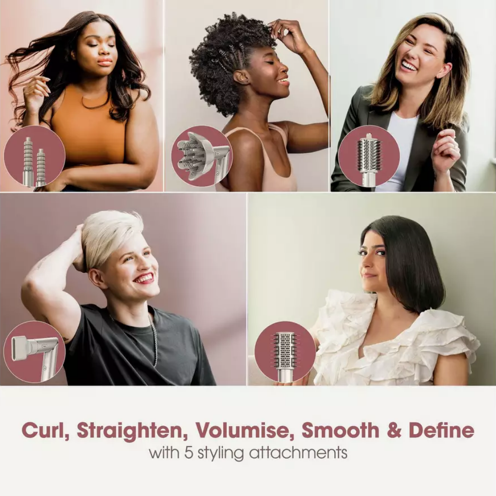 Shark Beauty FlexStyle 5-In-1 Air Styler & Hair Dryer with Storage Case Stone