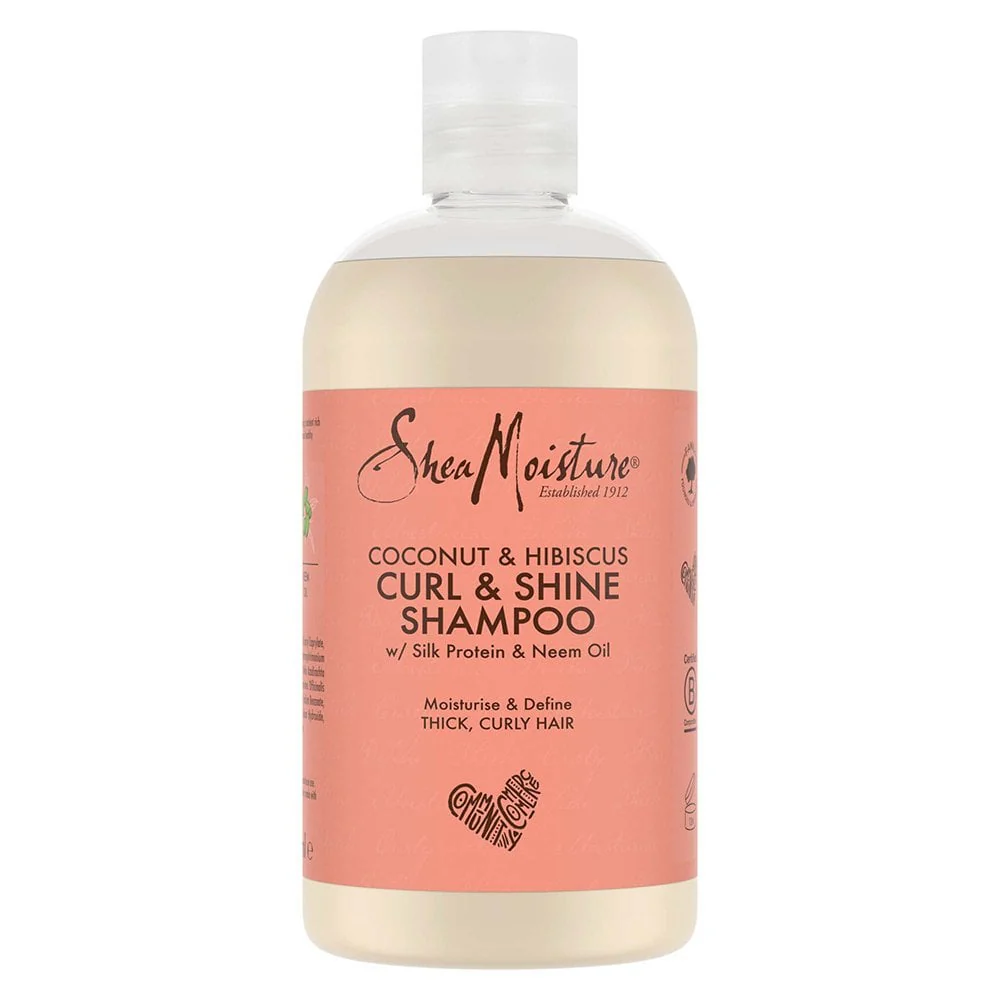 Shea Moisture Coconut & Hibiscus Curl & Shine Shampoo & Conditioner Twin 2 x 384ml