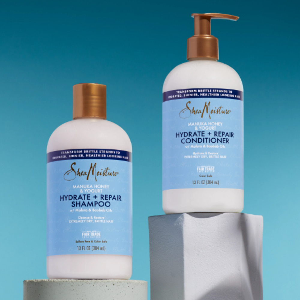 Shea Moisture Manuka Honey & Yogurt Hydrate + Repair Shampoo & Conditioner Twin 2 x 384ml