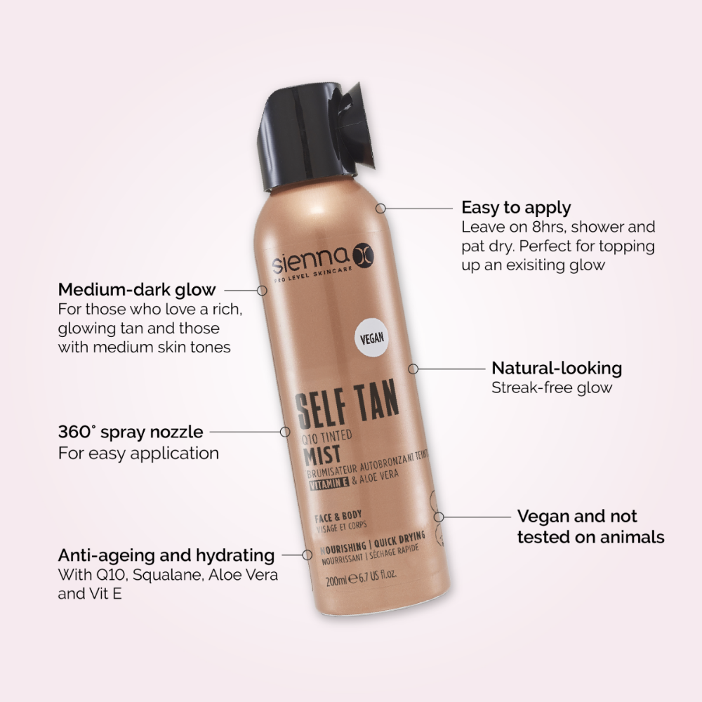 Sienna X Q10 Tinted Self Tan Mist 200ml