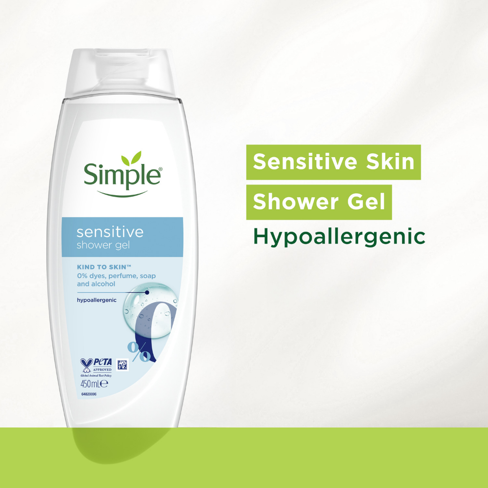 Simple Kind To Skin Sensitive Shower Gel 450ml