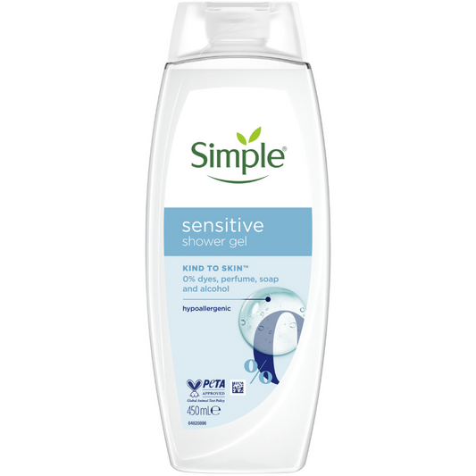 Simple Kind To Skin Sensitive Shower Gel 450ml