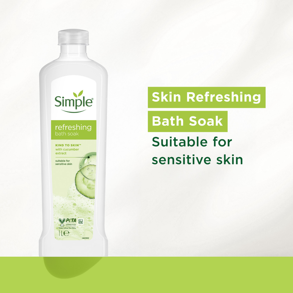 Simple Kind To Skin Refreshing Bath Soak 1000ml