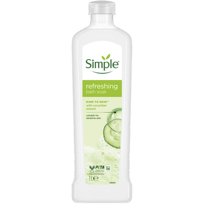 Simple Kind To Skin Refreshing Bath Soak 1000ml