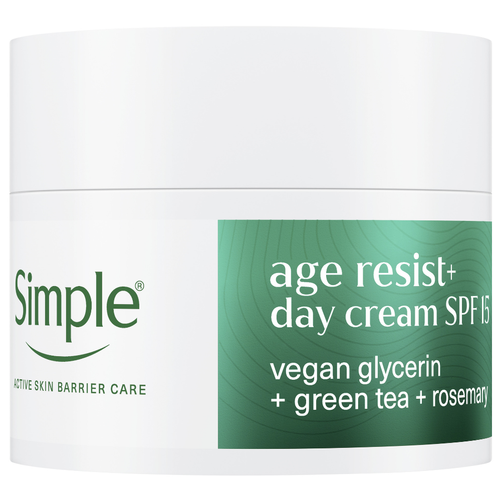 Simple Age Resist+ Day Cream Facial Moisturiser SPF15 50ml