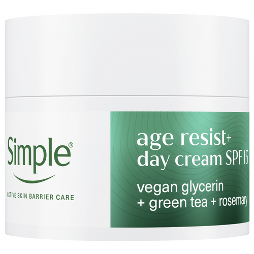 Simple Age Resist+ Day Cream Facial Moisturiser SPF15 50ml