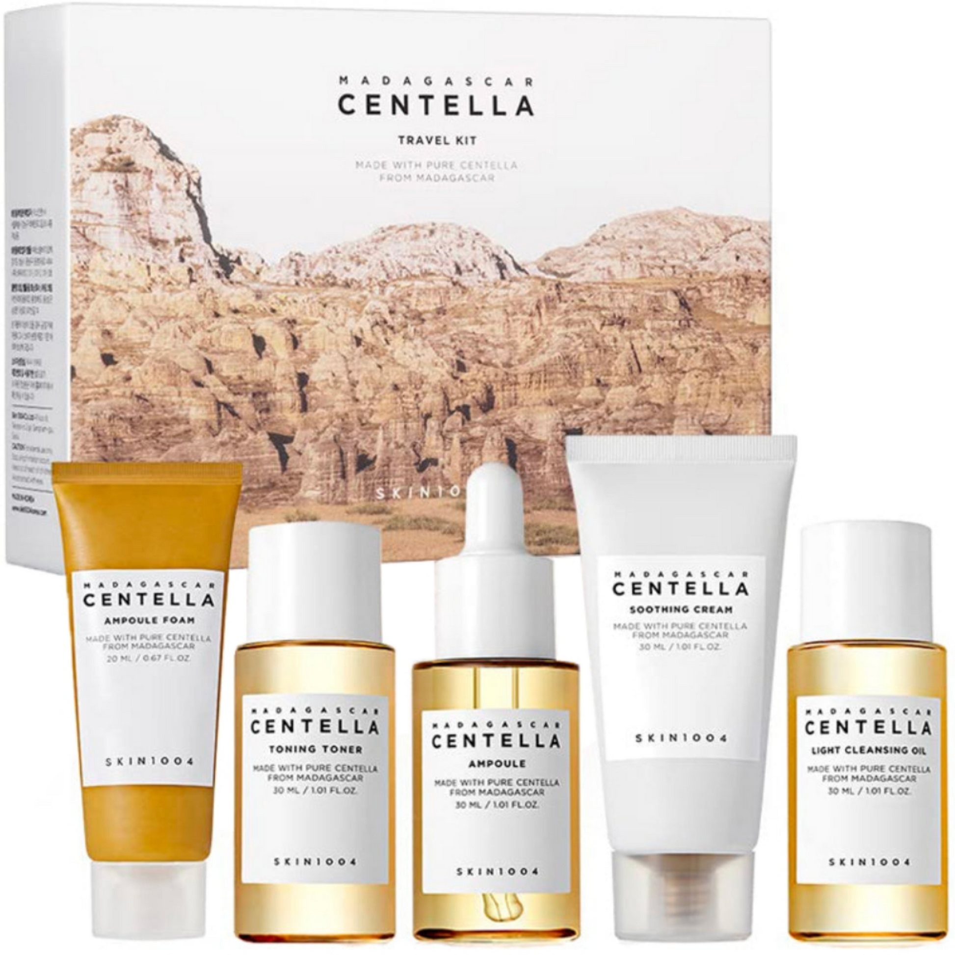 Skin1004 Madagascar Centella 5 Piece Travel Kit