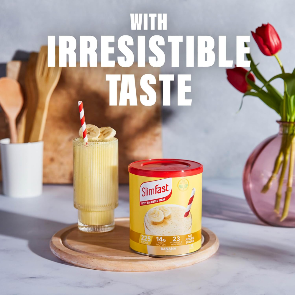 SlimFast Tasty Balanced Meal Powder Banana Tub 584g