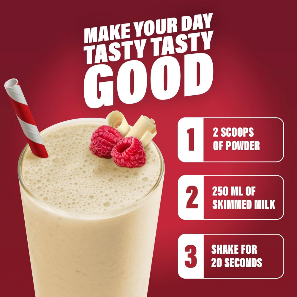 SlimFast Tasty Balanced Meal Powder Raspberry & White Chocolate Tub 584g