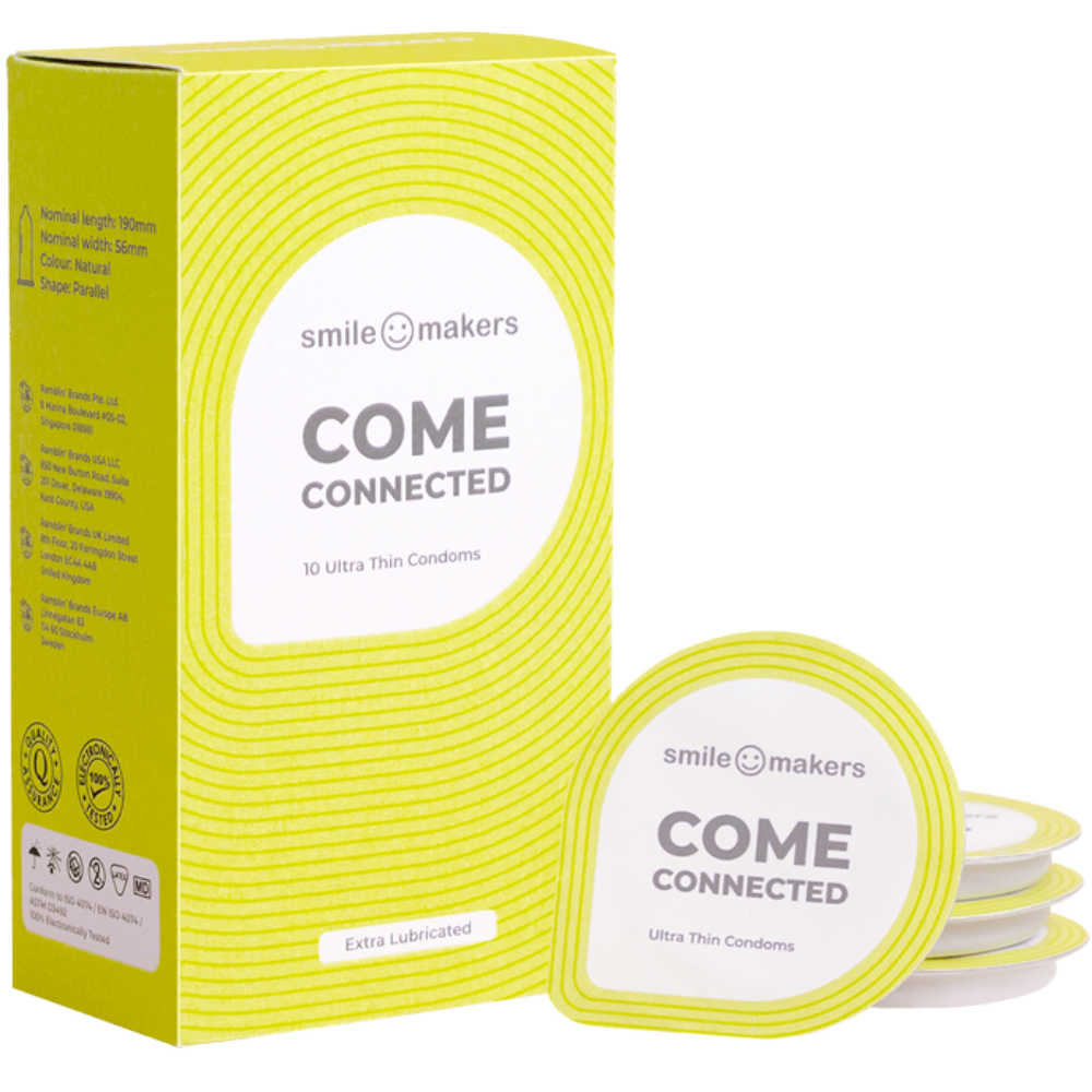 Smile Makers Come Connected Ultra-Thin Vegan Condoms x10