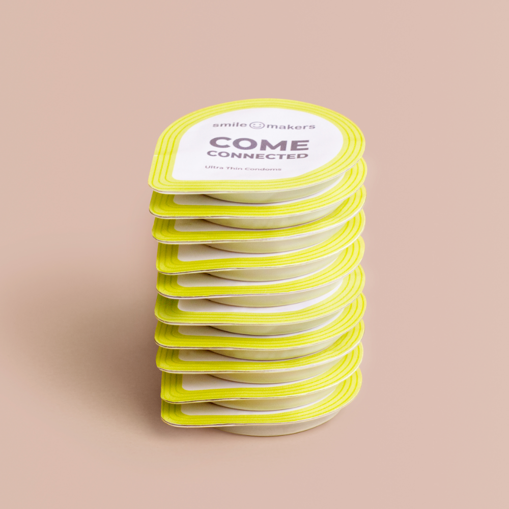 Smile Makers Come Connected Ultra-Thin Vegan Condoms x10