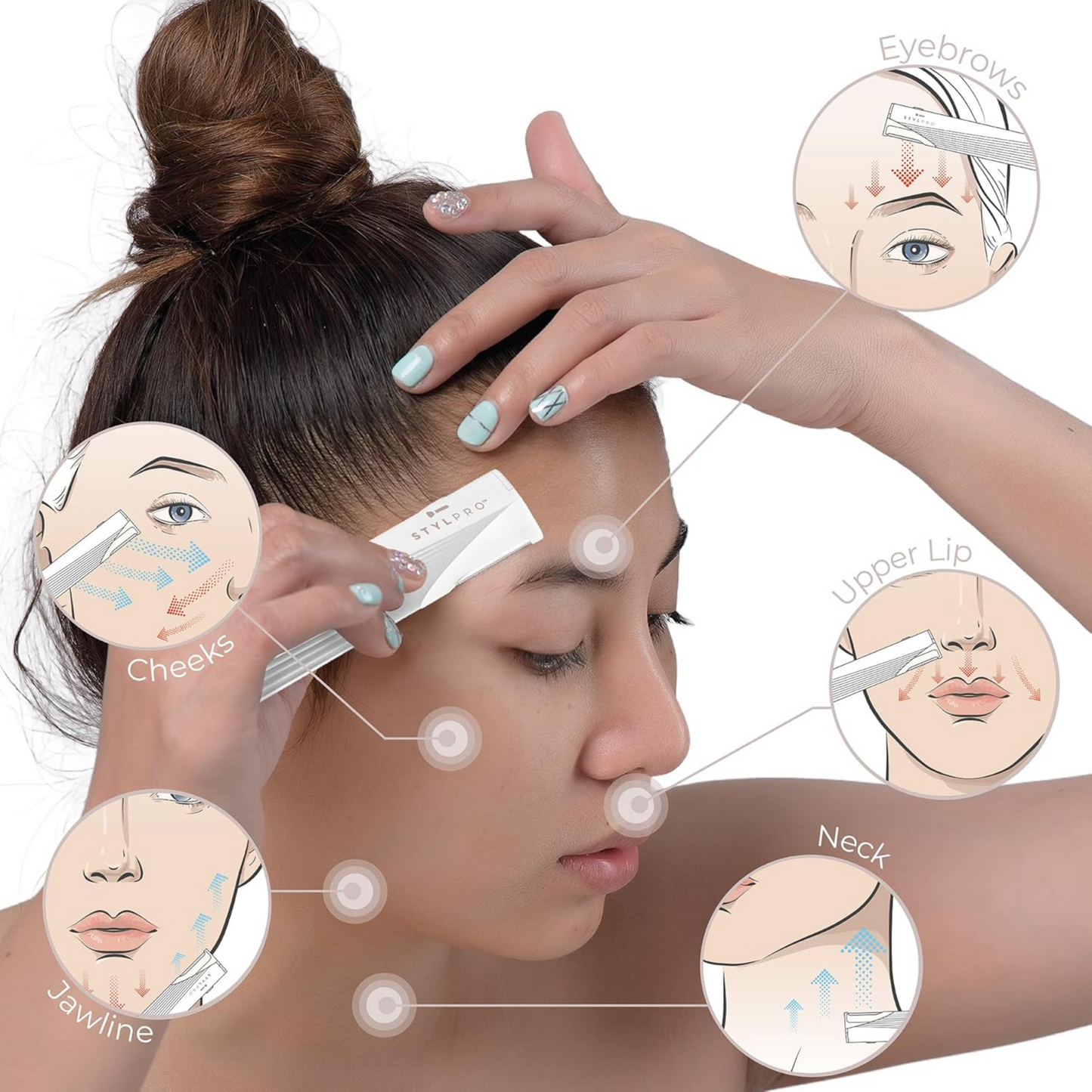 StylPro 2-In-1 Light Up Sonic Dermaplane & Trimmer