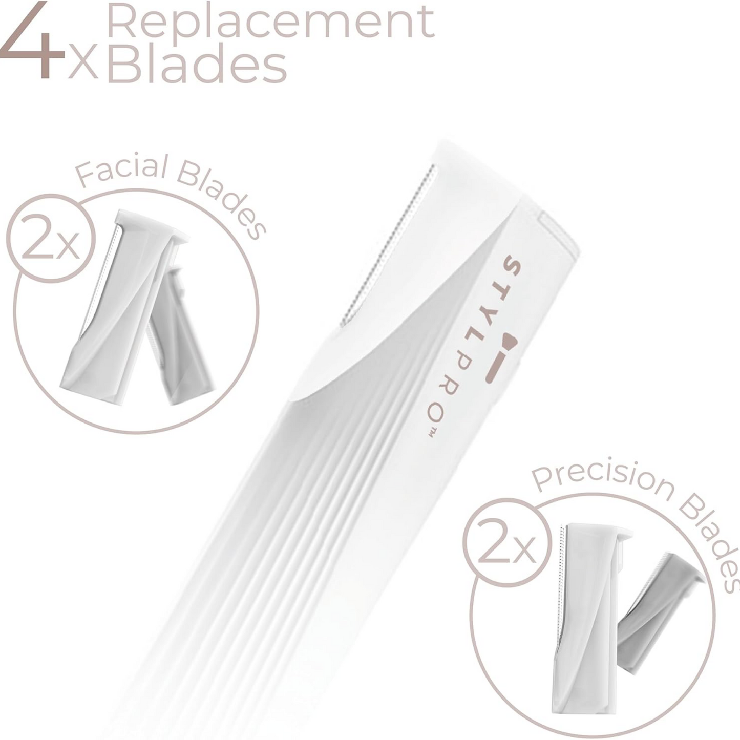 StylPro 2-In-1 Light Up Sonic Dermaplane & Trimmer