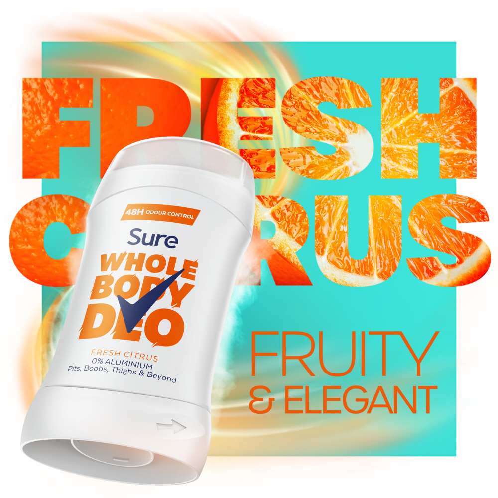 Sure Whole Body Deo 48h Fresh Citrus Deodorant Stick 50ml