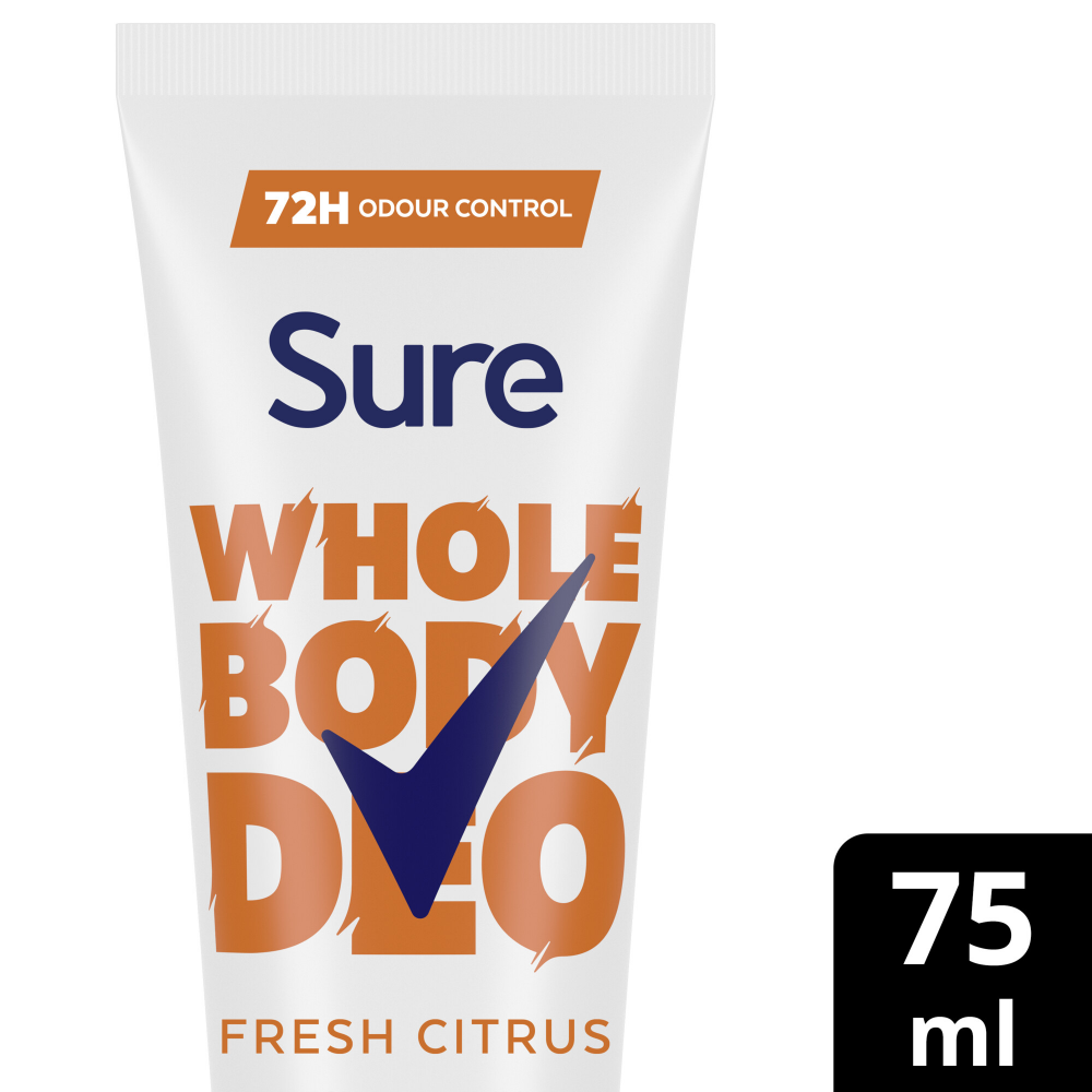 Sure Whole Body Deo 72h Fresh Citrus Deodorant Cream 75ml