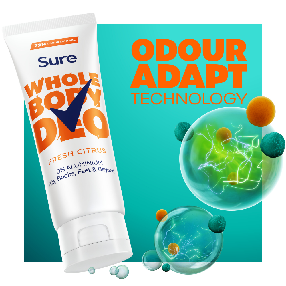 Sure Whole Body Deo 72h Fresh Citrus Deodorant Cream 75ml