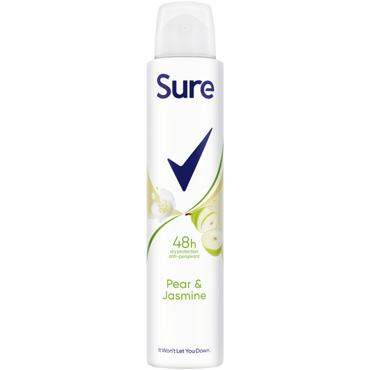 Sure Essential Protection 48h Pear & Jasmine Anti-Perspirant Deodorant Spray 200ml