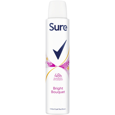 Sure Essential Protection 48h Bright Bouquet Anti-Perspirant Deodorant Spray 200ml