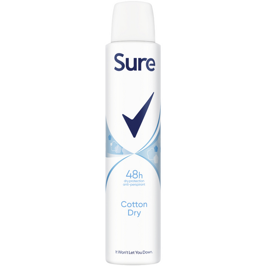 Sure Essential Protection 48h Cotton Dry Anti-Perspirant Deodorant Spray 200ml