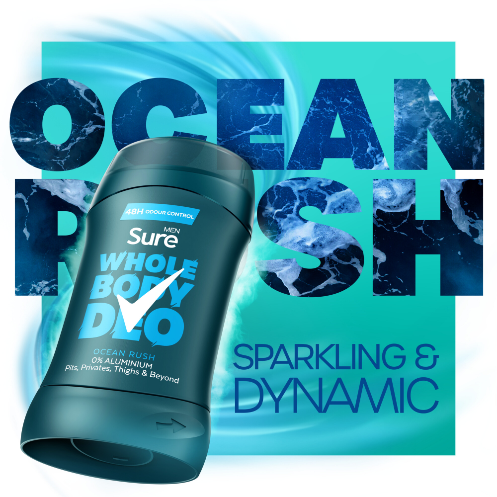 Sure Men Whole Body Deo 48h Ocean Rush Deodorant Stick 50ml