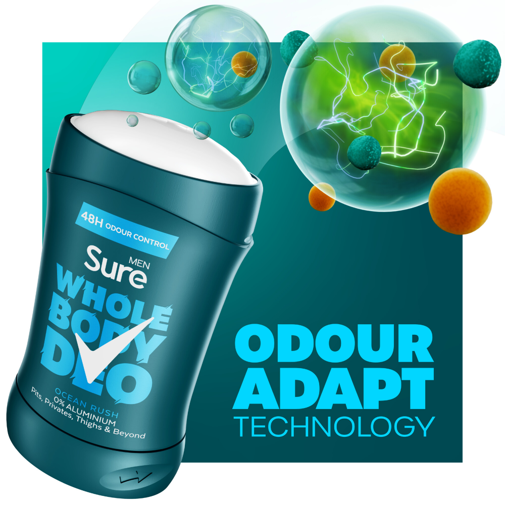 Sure Men Whole Body Deo 48h Ocean Rush Deodorant Stick 50ml