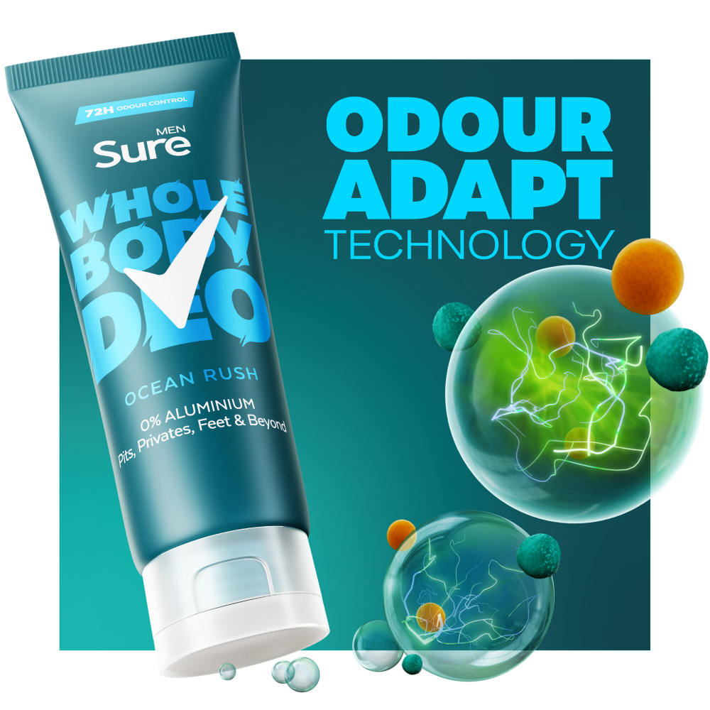 Sure Men Whole Body Deo 72h Ocean Rush Deodorant Cream 75ml