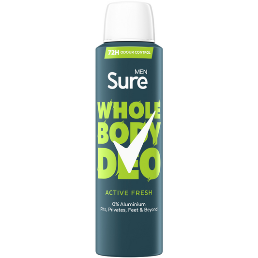 Sure Men Whole Body Deo 72h Active Fresh Deodorant Body Spray 150ml