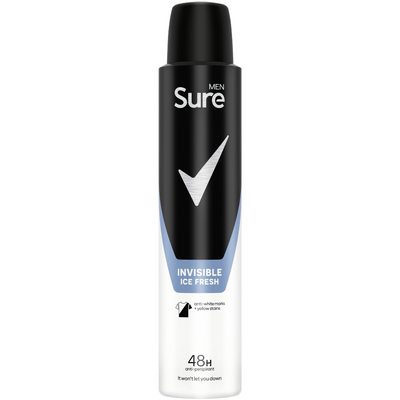 Sure Men Essential Protection 48h Invisible Ice Fresh Anti-Perspirant Deodorant Spray 200ml