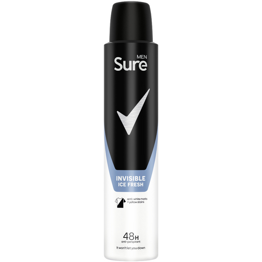 Sure Men Essential Protection 48h Invisible Ice Fresh Anti-Perspirant Deodorant Spray 200ml