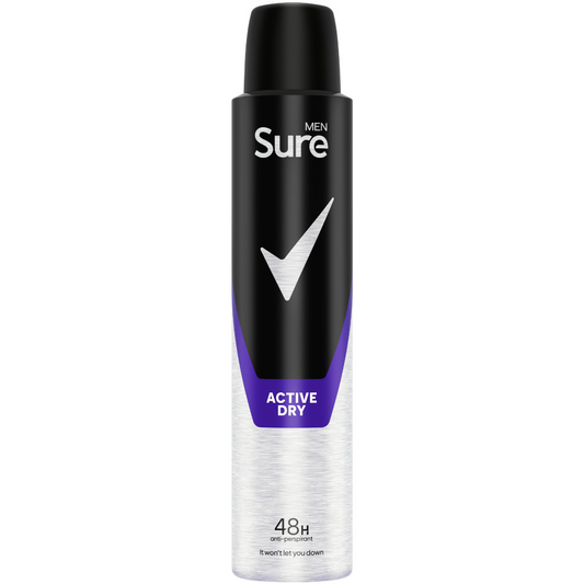 Sure Men Essential Protection 48h Active Dry Anti-Perspirant Deodorant Spray 200ml