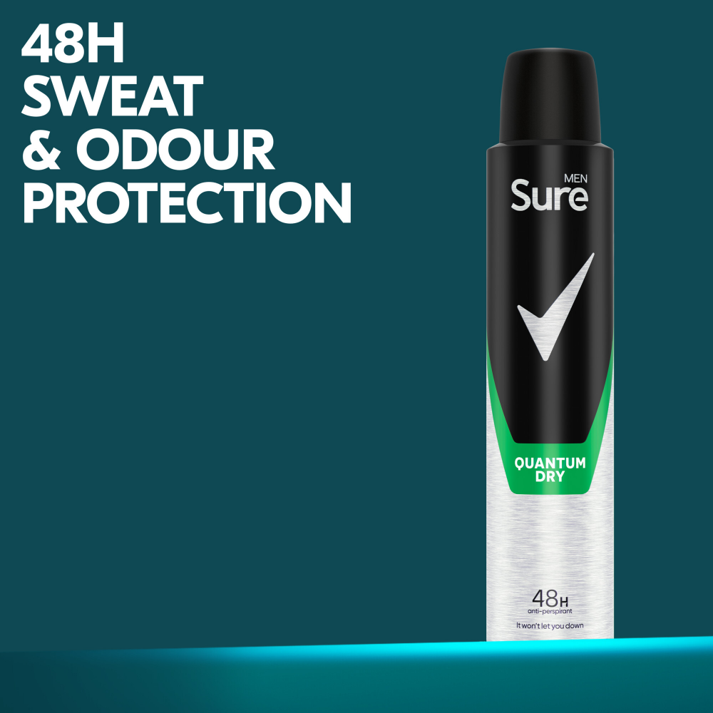 Sure Men Essential Protection 48h Quantum Dry Anti-Perspirant Deodorant Spray 200ml