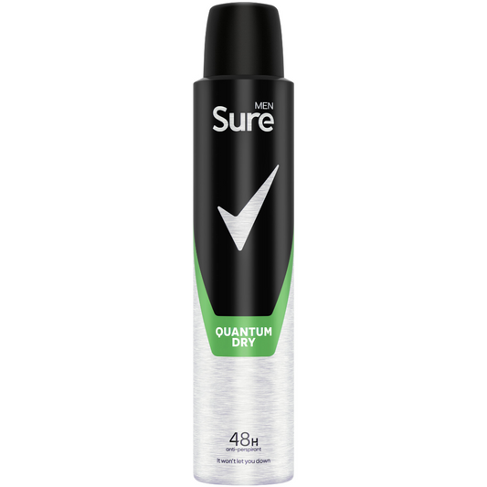 Sure Men Essential Protection 48h Quantum Dry Anti-Perspirant Deodorant Spray 200ml