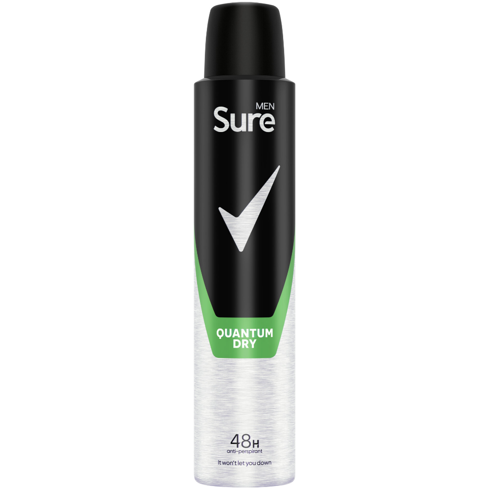 Sure Men Essential Protection 48h Quantum Dry Anti-Perspirant Deodorant Spray 200ml